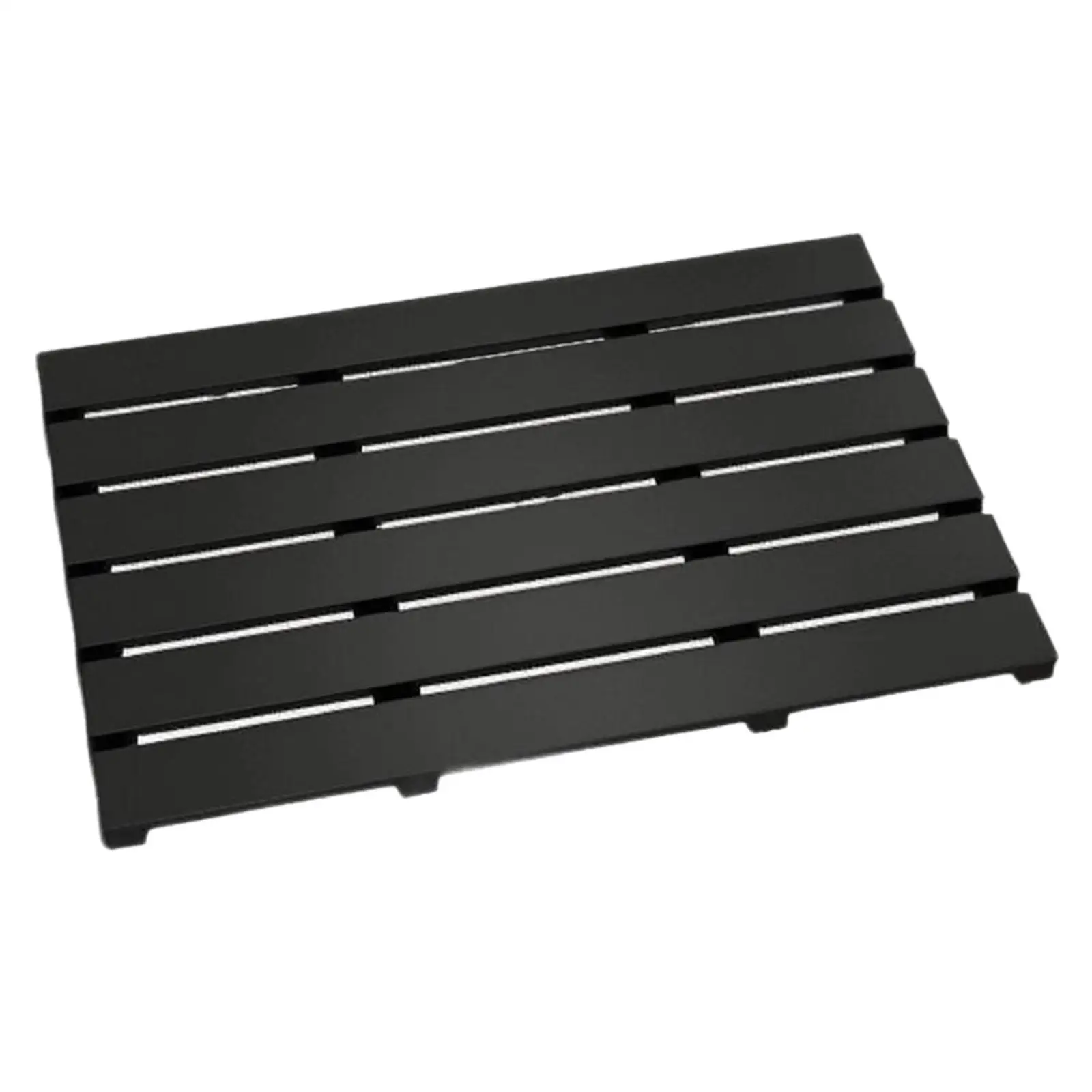 Wooden Bamboo Bath Mat Anti Slip Waterproof Quick Drying Shower Floor Mat for Bathroom Toilet Balcony