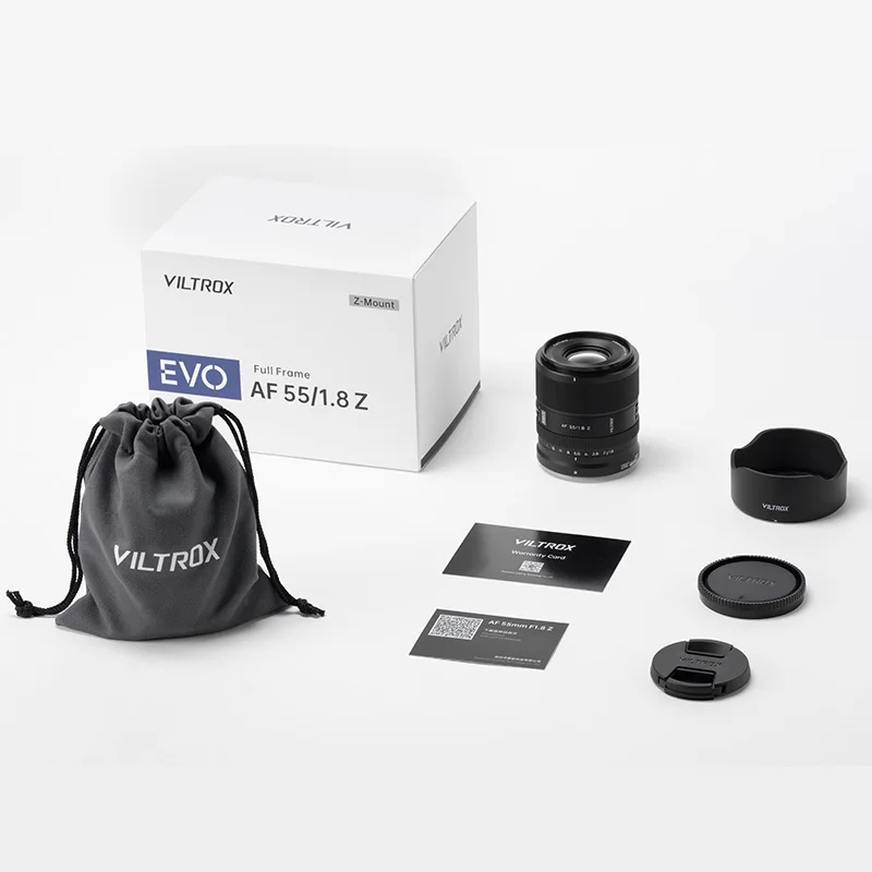 빌트록스 AF 55mm F1.8 EVO 자동 초점 카메라 렌즈 풀프레임 대구경 인화렌즈 ( FE, 니콘 Z 마운트 카메라용)