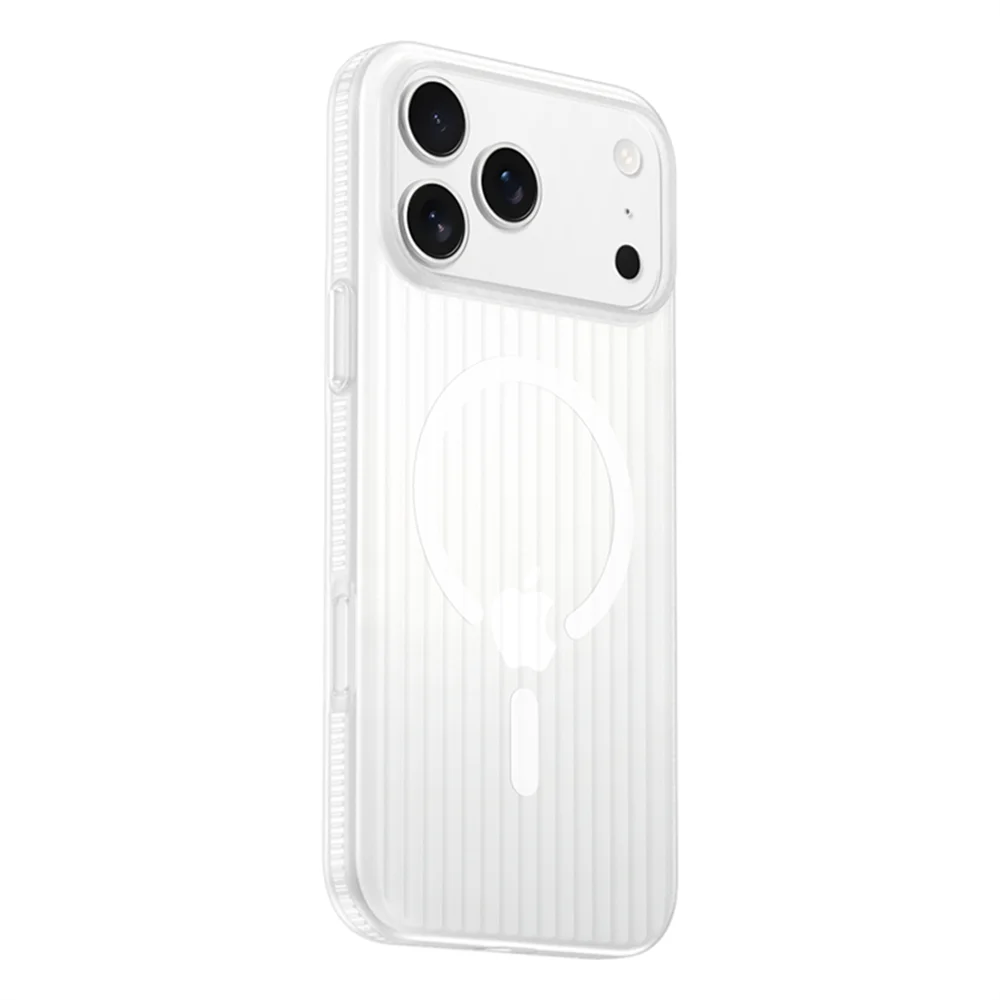 Corrugated Pattern For Magsafe Magnetic Wireless Charge Case For iPhone 17 16 15 14 13 12 Pro Max Plus Bumper Hard Matte Cover