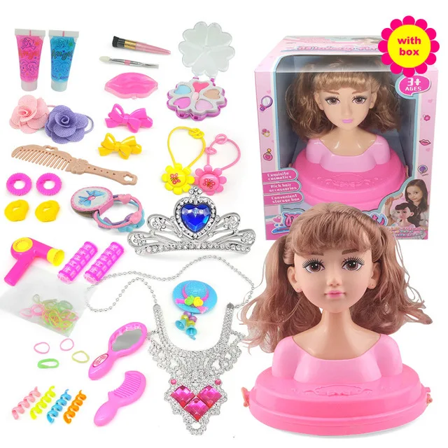 Brinquedos de salão de beleza para meninas,Kit de Brinquedos para Boneca de  Cabeleireiro 41 Peças - Boneca de estilo de cabelo com secador de cabelo e  acessórios de estilo para práticas de