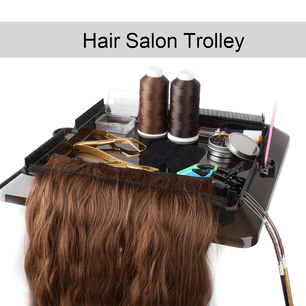 Salon Trolley Cart Barber Beauty Salon Cart Trolley Organizer Salon Station Hair Extensions Rolling Cart Hairdressing Extensions