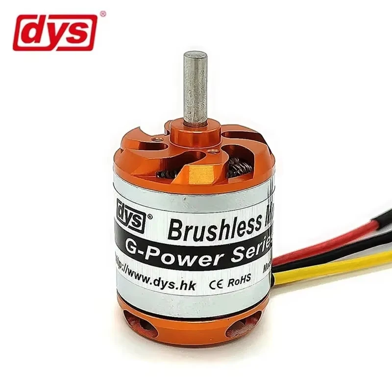 Moteur brushless DYS D3548 790KV 900KV 1100KV pour hélicoptère RC, installé sur un châssis avec hélice.