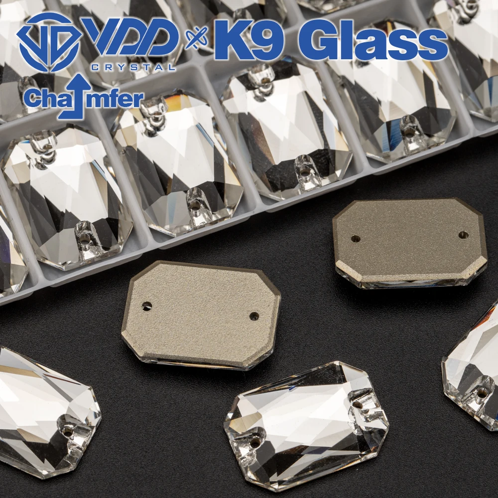 VDD Hochwertiger K9-Glas-Strasssteine zum Aufnähen, Fase, Nähen, klarer Kristall, flacher Stein für Kleidung, Accessoires, Hochzeitskleid – Detail 14