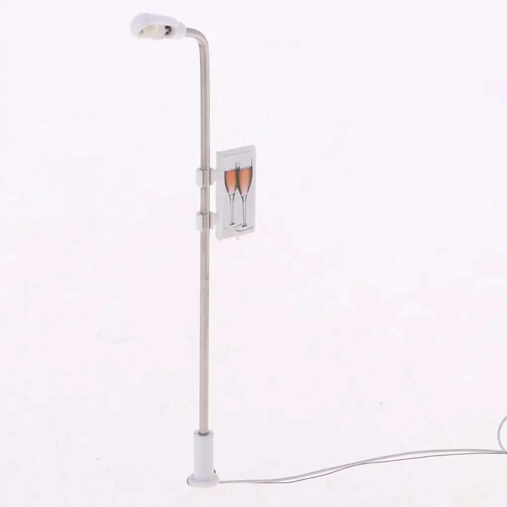 

20 Pieces Model Mini Street Lights OO Scale LEDs White 1:200