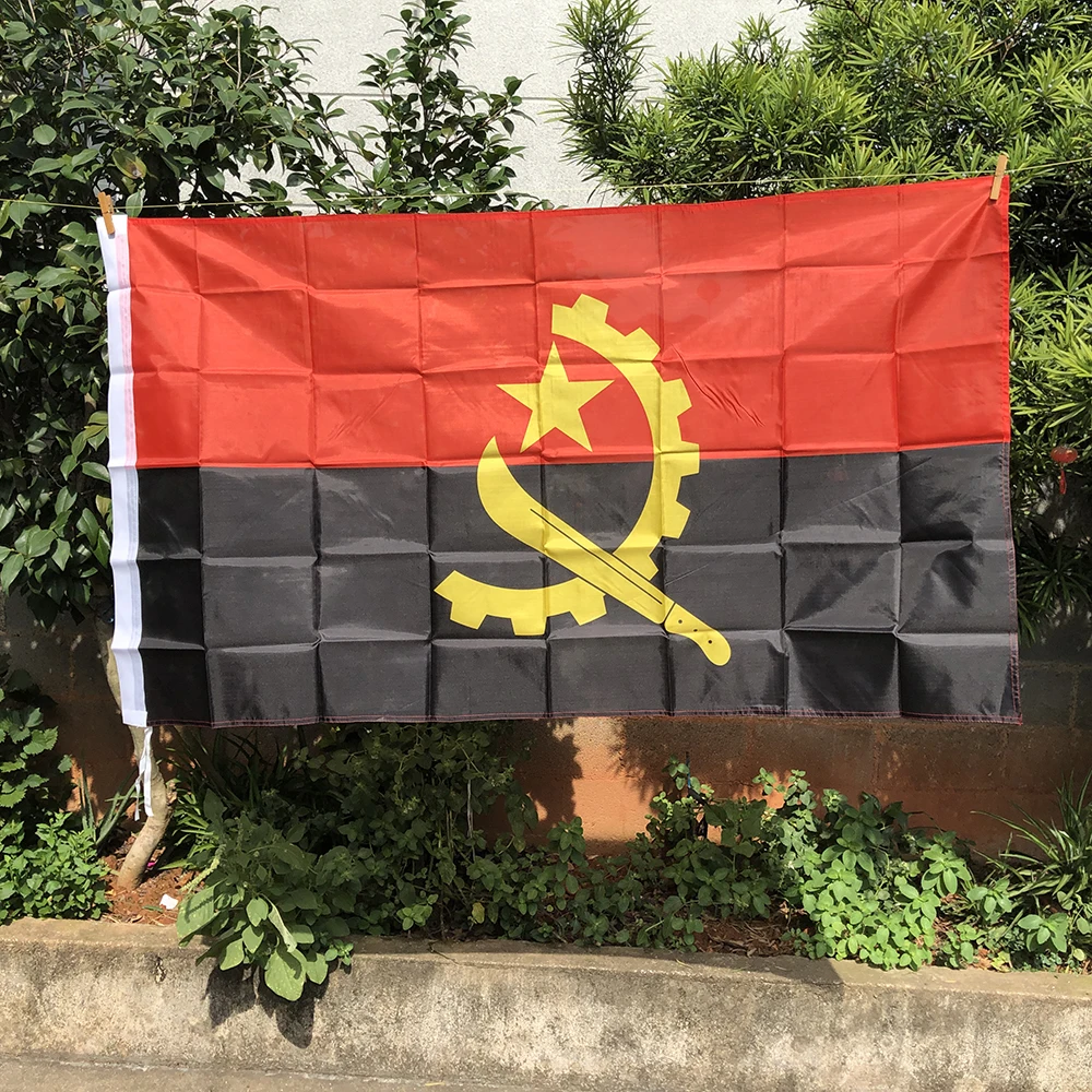 Z-One Flag Angola National Flag 90*150Cm Poliestere Hanging Angola Flag Indoor Outdoor Home Decoration
