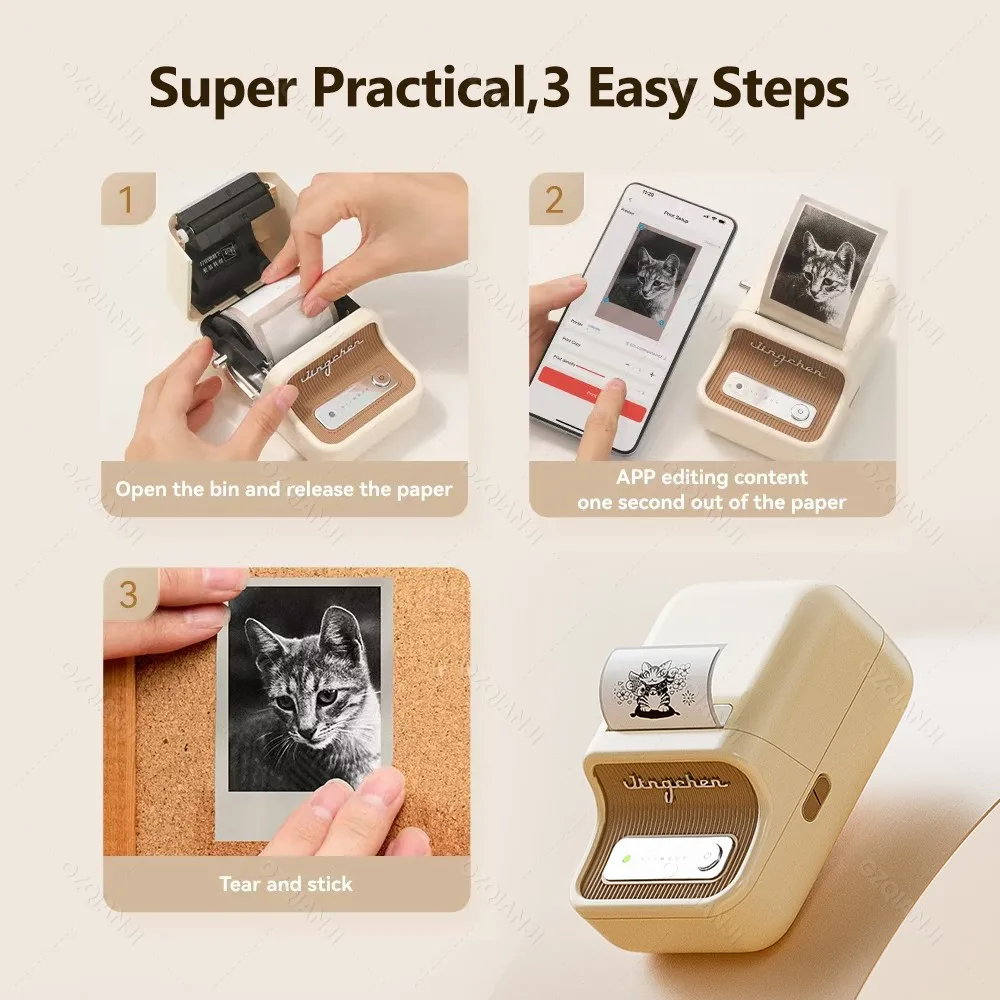 300DPI NIIMBOT B21-Pro Portable Thermal Label Printer Bluetooth Self-adhesive Sticky Photo Printer For Barcode Clothing Jewelry