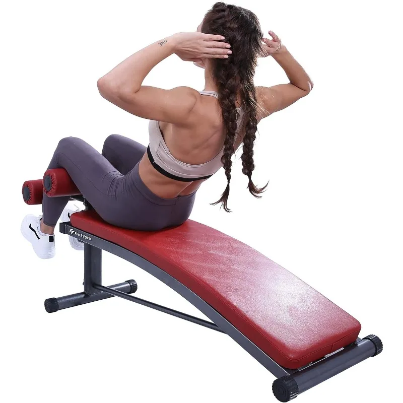 Finer Form Gym-Quality Sit Up Bench with Reverse Crunch Handle-Solid Ab Workout Equipment for Your Home Gym.