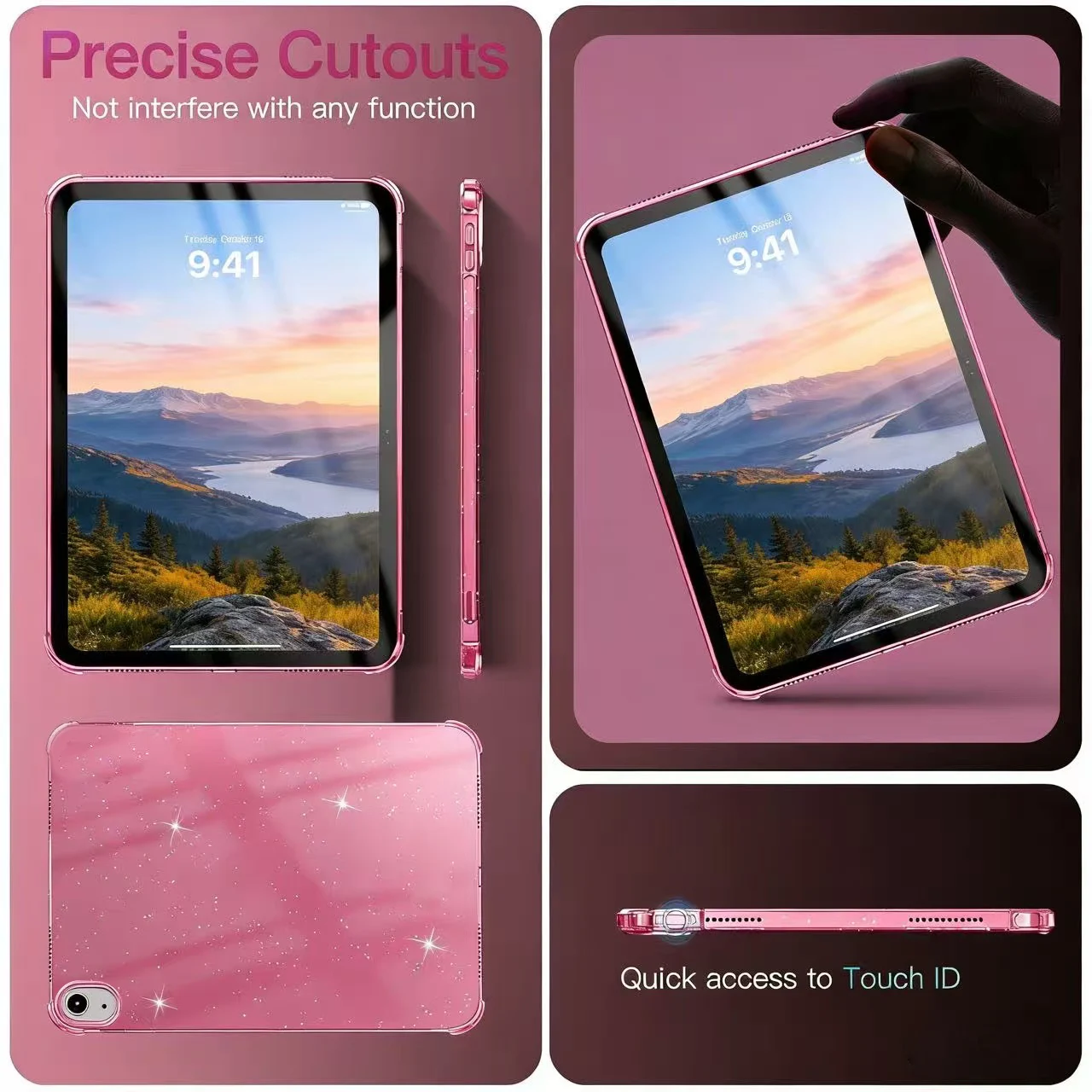 Sparkling Shockproof Soft Silicone Tablet Case
