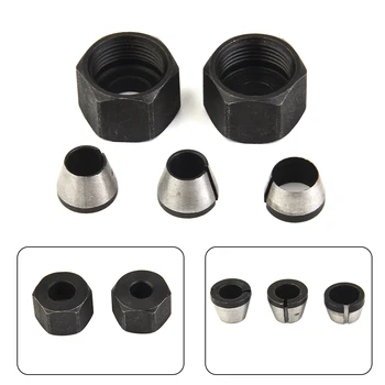 트리머 콜릿 척 라우터 비트 콜릿, 척 라우터 비트 조각 트리밍 기계, 목공 6mm 8mm, 세트당 5 개