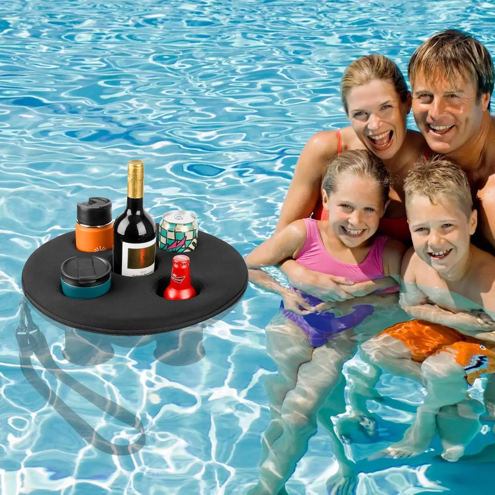 Floating Pool Cup Holder Pool Drink Float With 5 Holes Summer Floating ...