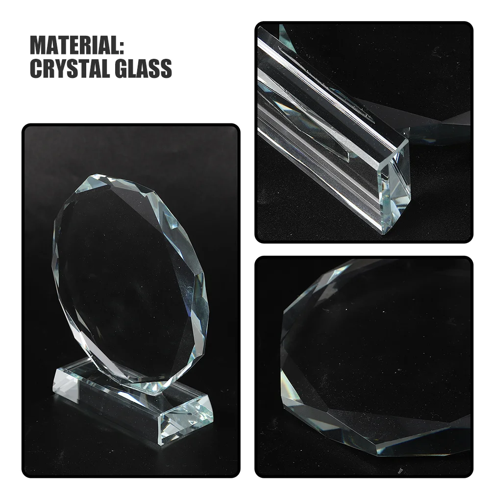 1Pc Crystal Trophy Award Blank Plaque Engraving Recognition Metal Sublimation nament Door Sign Blanks Team Sports