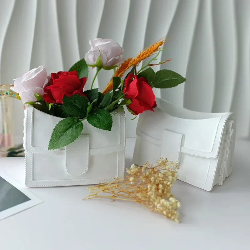 

Большая Роскошная сумочка, цветочный горшок, силиконовая форма «сделай сам», сумка, ваза, украшение для дома