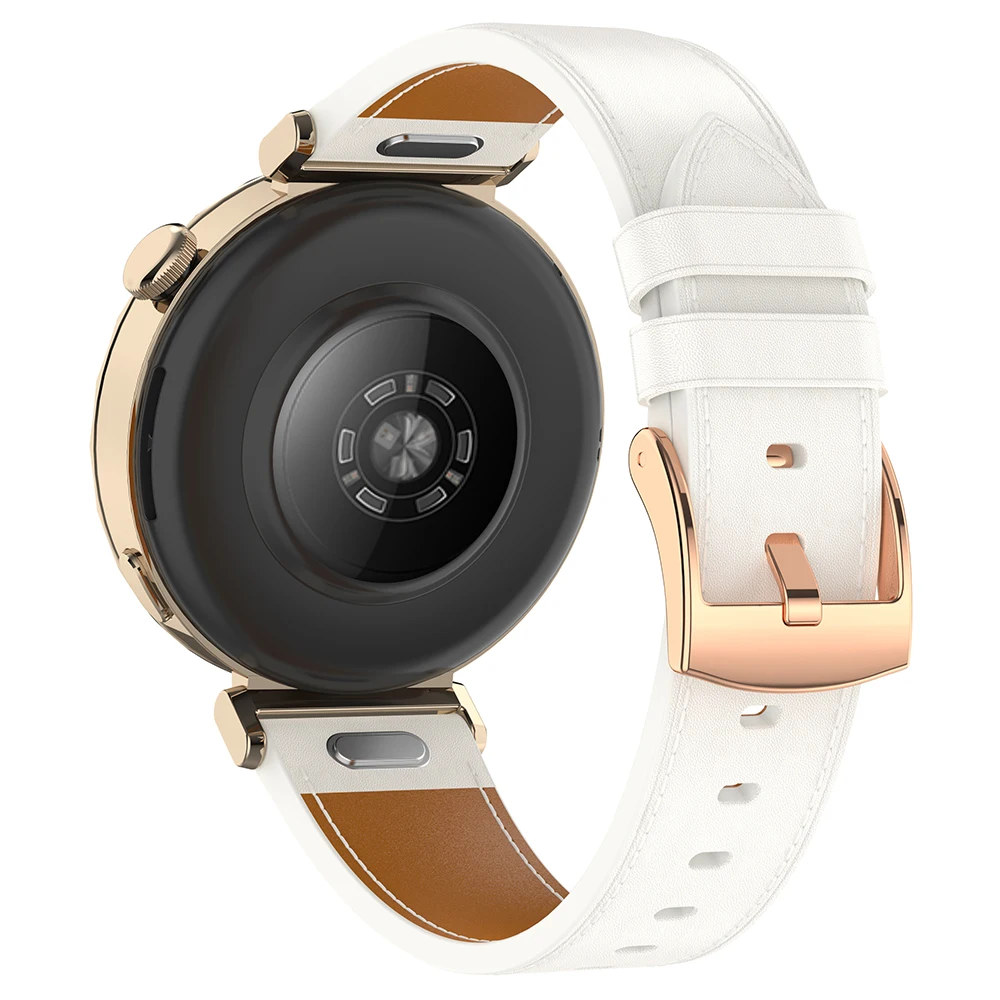 Elegant 18mm Leather Smartwatch Band - Premium QuickFit Bracelet