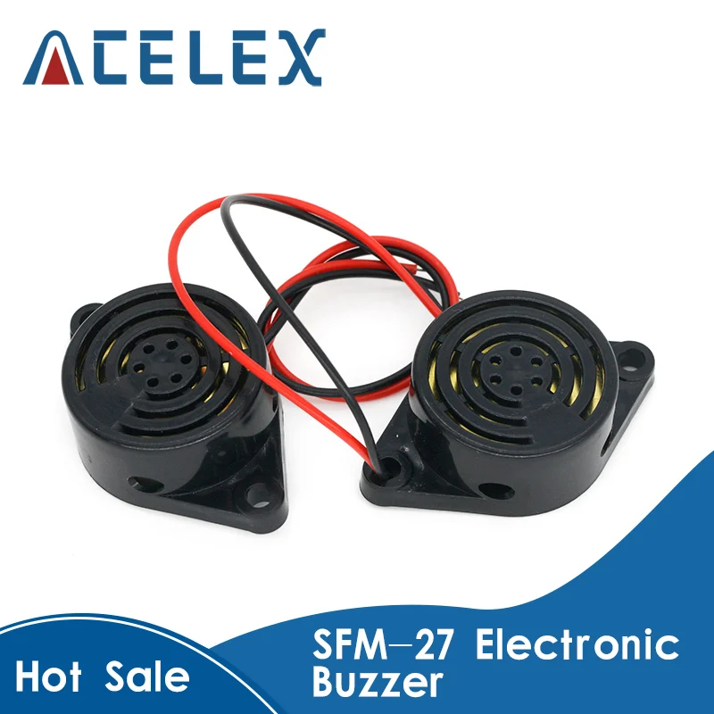 95DB Alarm High-decibel 3-24V 12V Electronic Buzzer Beep Intermittent Continuous for Arduino SFM-27 | Инструменты