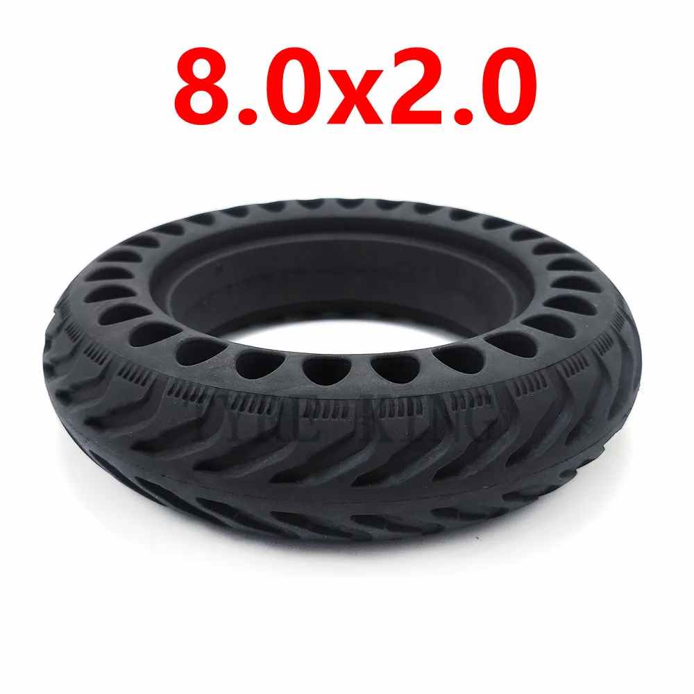 

High Quality 8.0x2.0 Explosion-proof Electric Bike Scooter Tubeless Tyres 8 Inch Motorcycle Solid Wheel Tires Bee Hive Holes