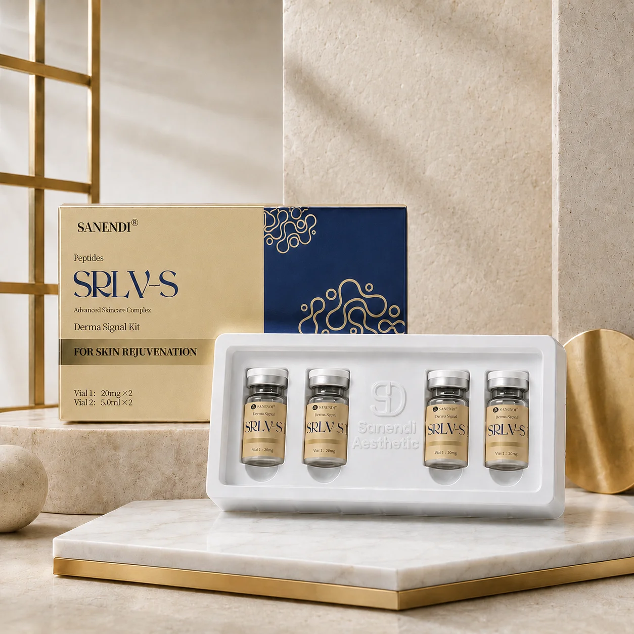 Sanendi SRLV-S Bio Cell Dermapen Serum for Face Freeze-Dried Powder HYDRATION Firmness Fine Lines Korean Skin Care