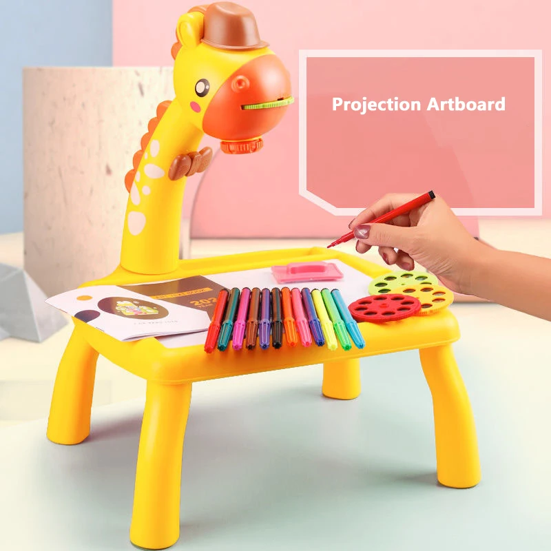 Kids Projector Drawing Table toy Writing Painting Board Desk Arts  Educational Projection Machine Educational Drawing Tools Toy - AliExpress