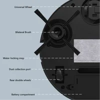 Robot aspirateur et serpillière 3 en 1 Lenovo, robot de nettoyage intelligent pour la maison, rechargeable par USB, robot de balayage et de nettoyage des sols pour la maison 6