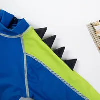 Children One-piece Swimsuit Korean Version Baby Sun Protection Quick Dry Boys Swimsuits Cute Dinosaurs Long Sleeves Bathing Suit 4