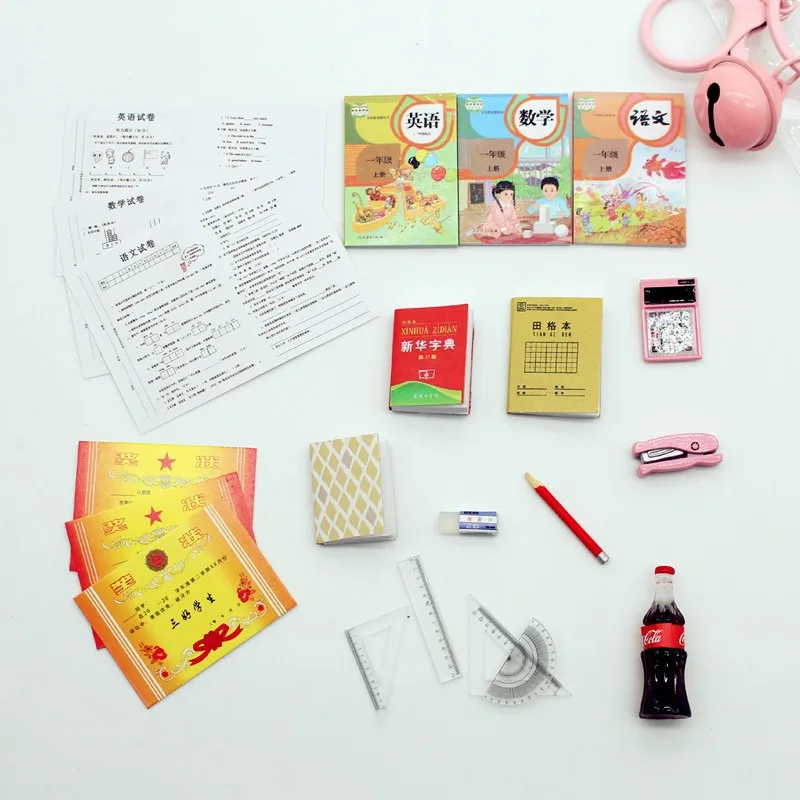 Dollhouse Children's Stationery Set Classroom Living Scene Pocket DIY Simulation Ornament - 6