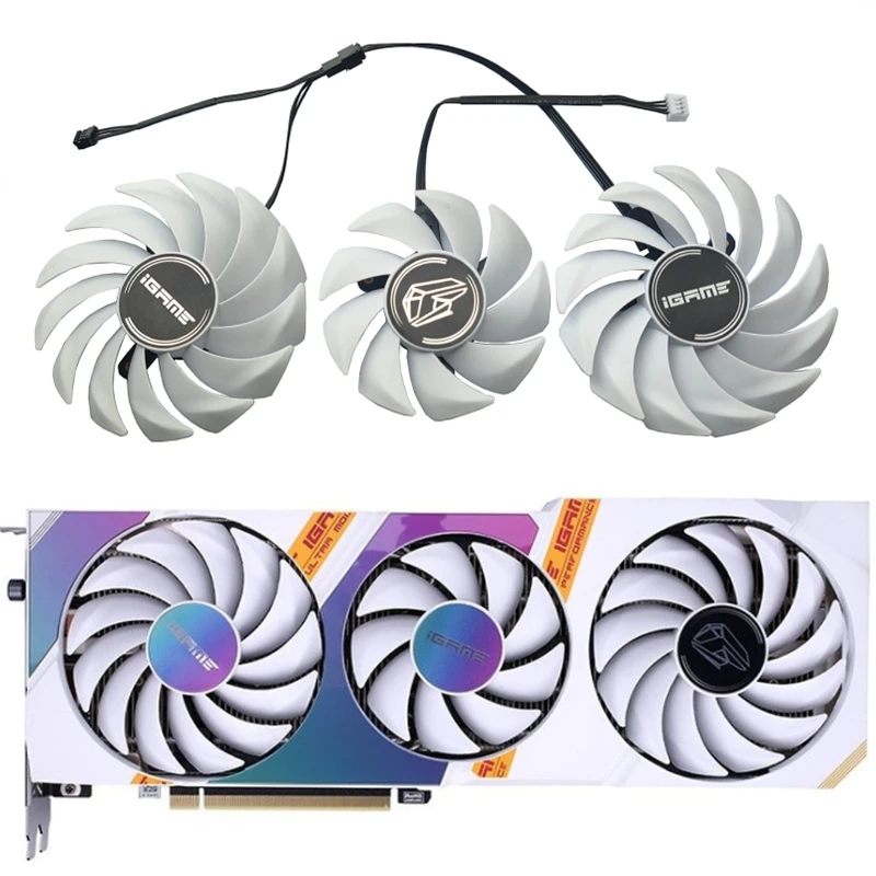 

NEW 3PCS RTX 3060 TI GPU Fan，For Colorful RTX 3080 3070 3060 Ti Igame Ultra Oc Graphics card cooling fan