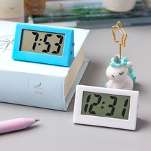 

Portable mini silent electronic desk clock, household mini triangle diy digital desktop student exam silent electronic clock