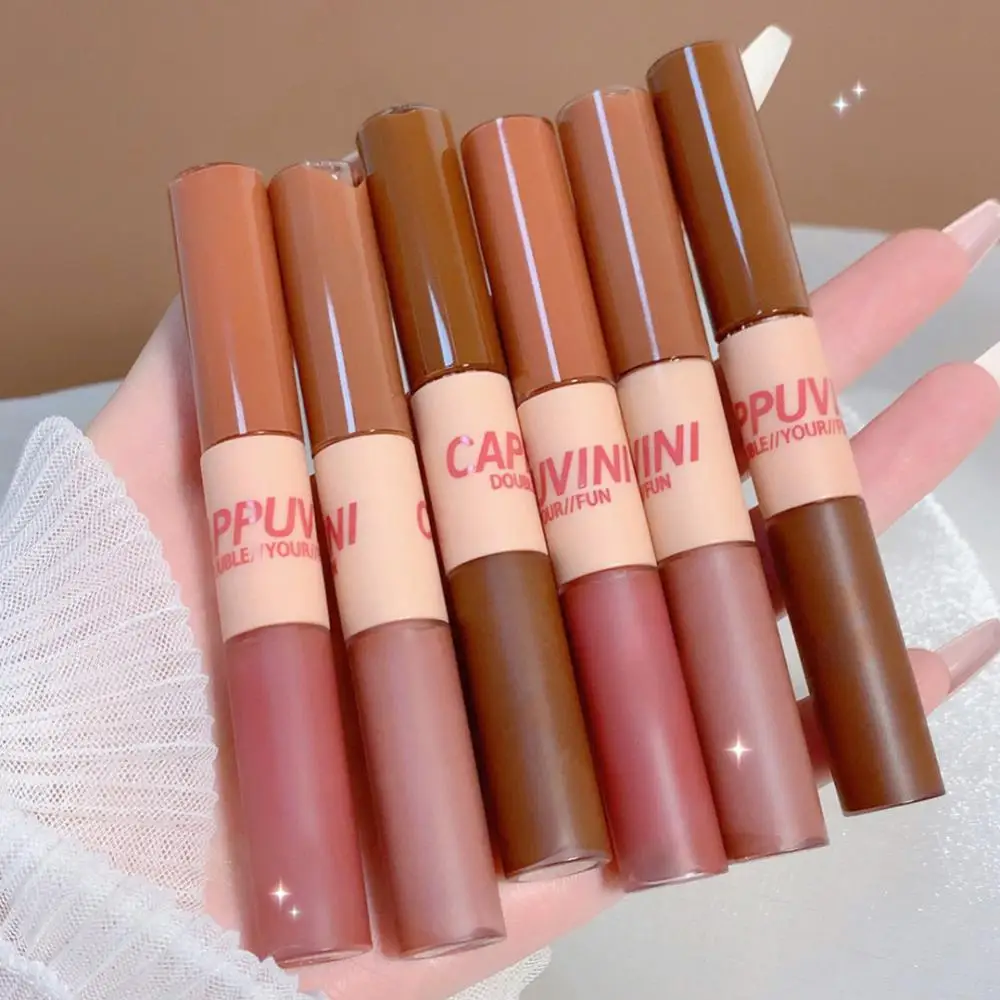 Soft Silky Lip Glaze Chestnut Lip Tint Mud Velvet Matte Lipstick Moisture Lipstick Mirror Water Lip Gloss 3 Colori Cosmetici