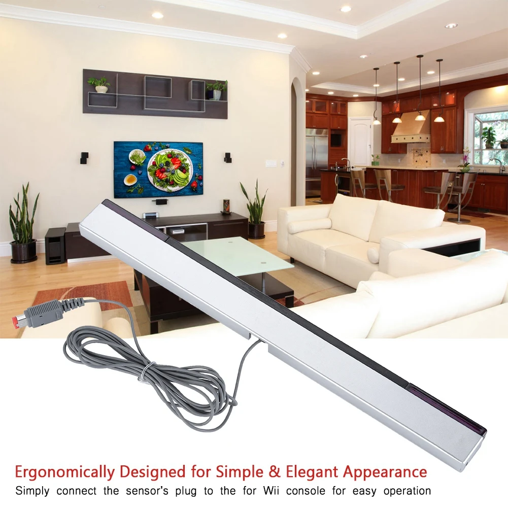 Infrared IR Signal Sensor Bar Wired Receiver Stand for Console