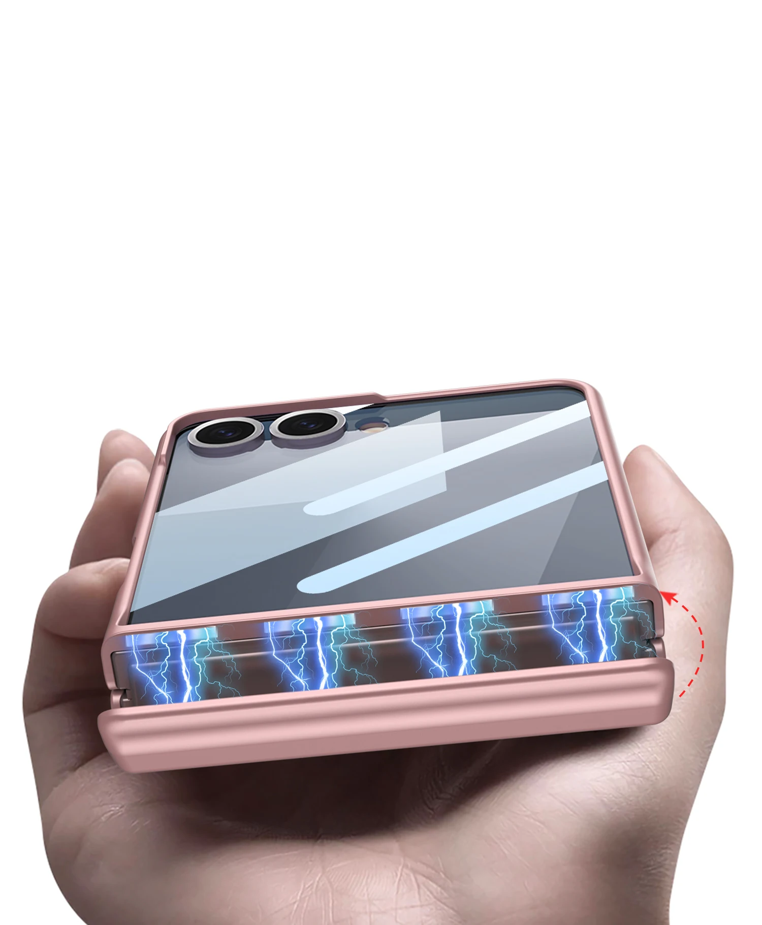 Magnetic Hinge All-included Case for Samsung Galaxy Z Flip 7 6 Outer Screen Prot