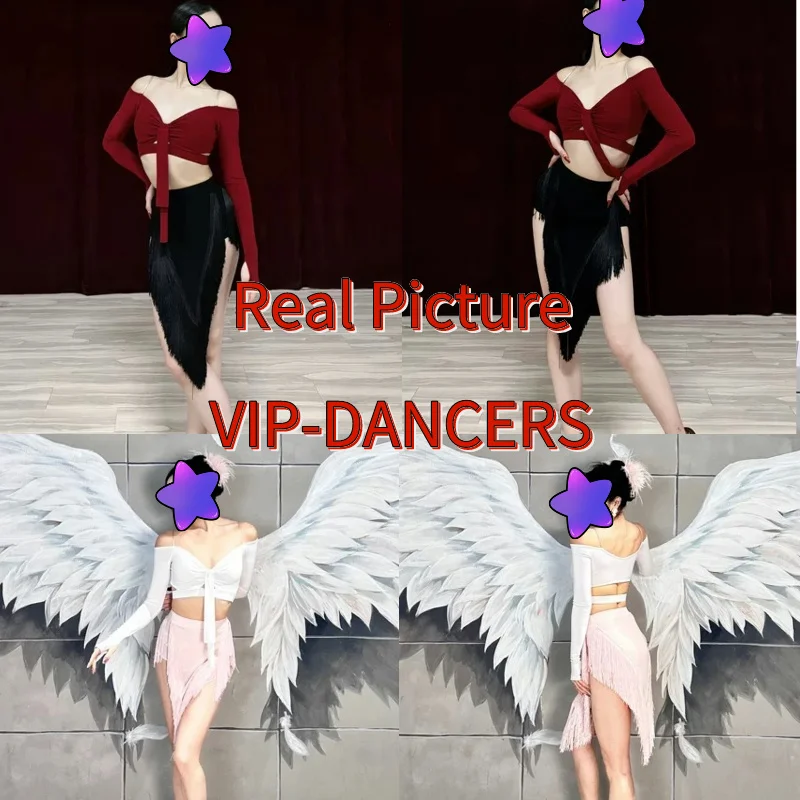 패션 라틴 댄스 드리 워진 스커트 여성 삼각형 Tassels 스커트 섹시한 Chacha Samba 라틴 댄스 착용 트레이닝 스커트 SL9559