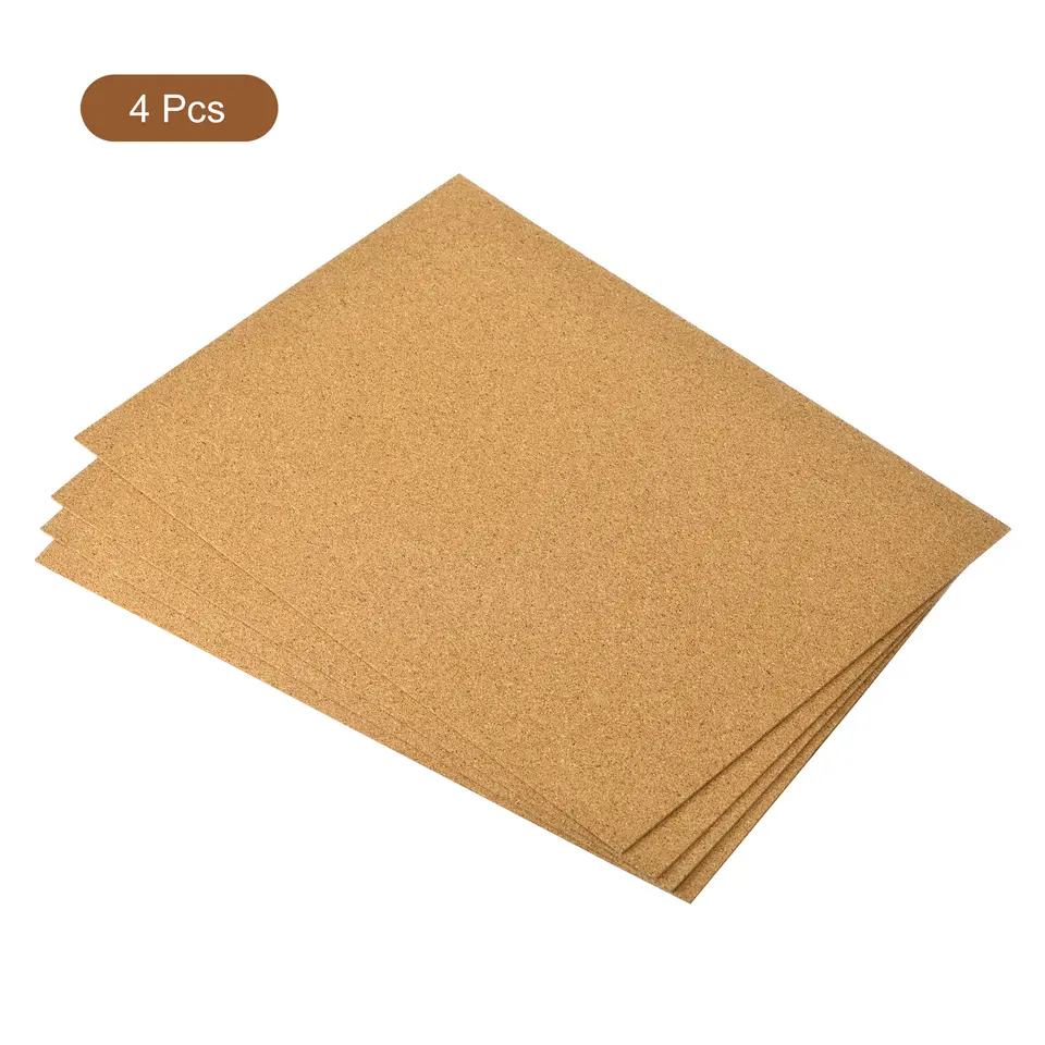 Self Adhesive Cork Sheets A4 Size Pack of 4