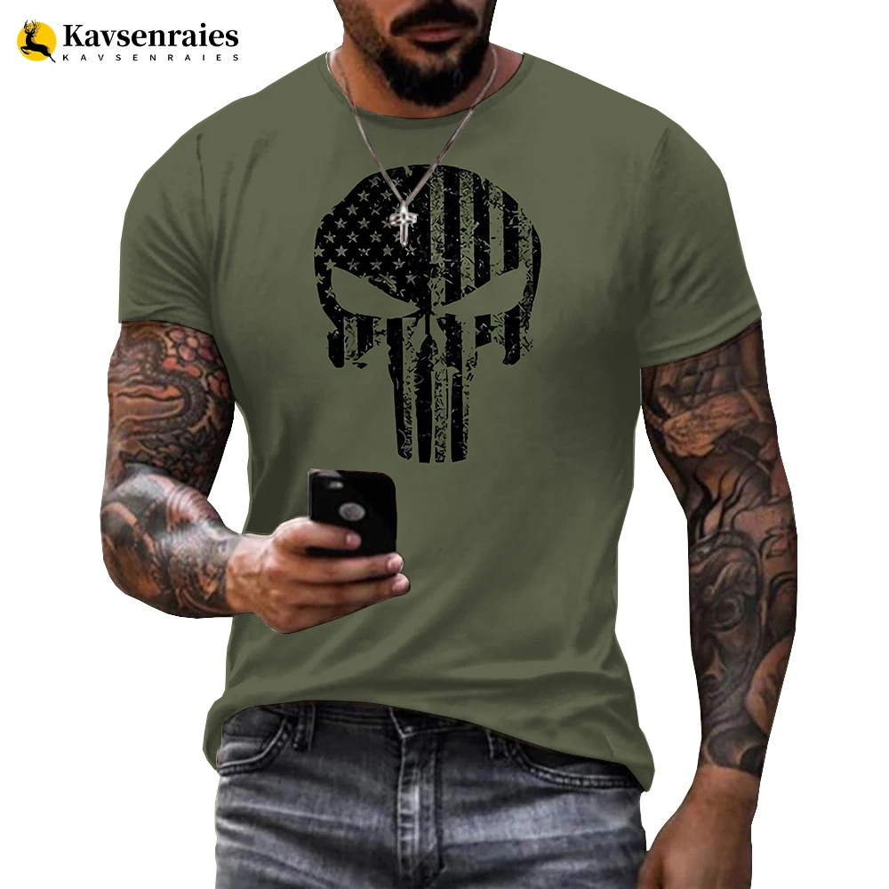 

Summer Hot Sale Men's 3D Print T-shirt Short Sleeve Fashion Casual Green Army T Shirt Harajuku Streetwear Oversized Tshirt 6XL