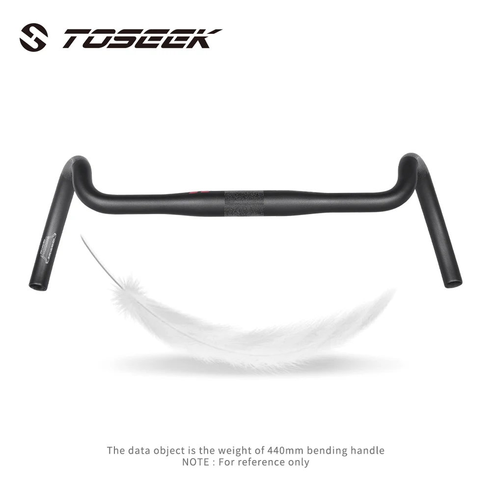 

TOSEEK Carbon Road Handlebar Matte Black Exotropism Ultralight Bicycle Handle Bar 31.8mm Cyclocross Bike Cycling Accessories