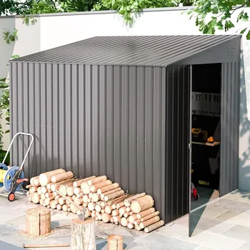 6' x 8' Lean-To Metal Storage Shed 1