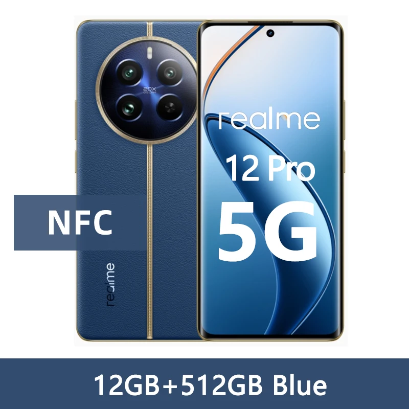 スマートフォン本体 realme 12 Pro+ 5G 12GB + 512G Blue Realme 12 Pro+ DUAL SIM 512GB ROM + 12GB RAM (GSM Only | No