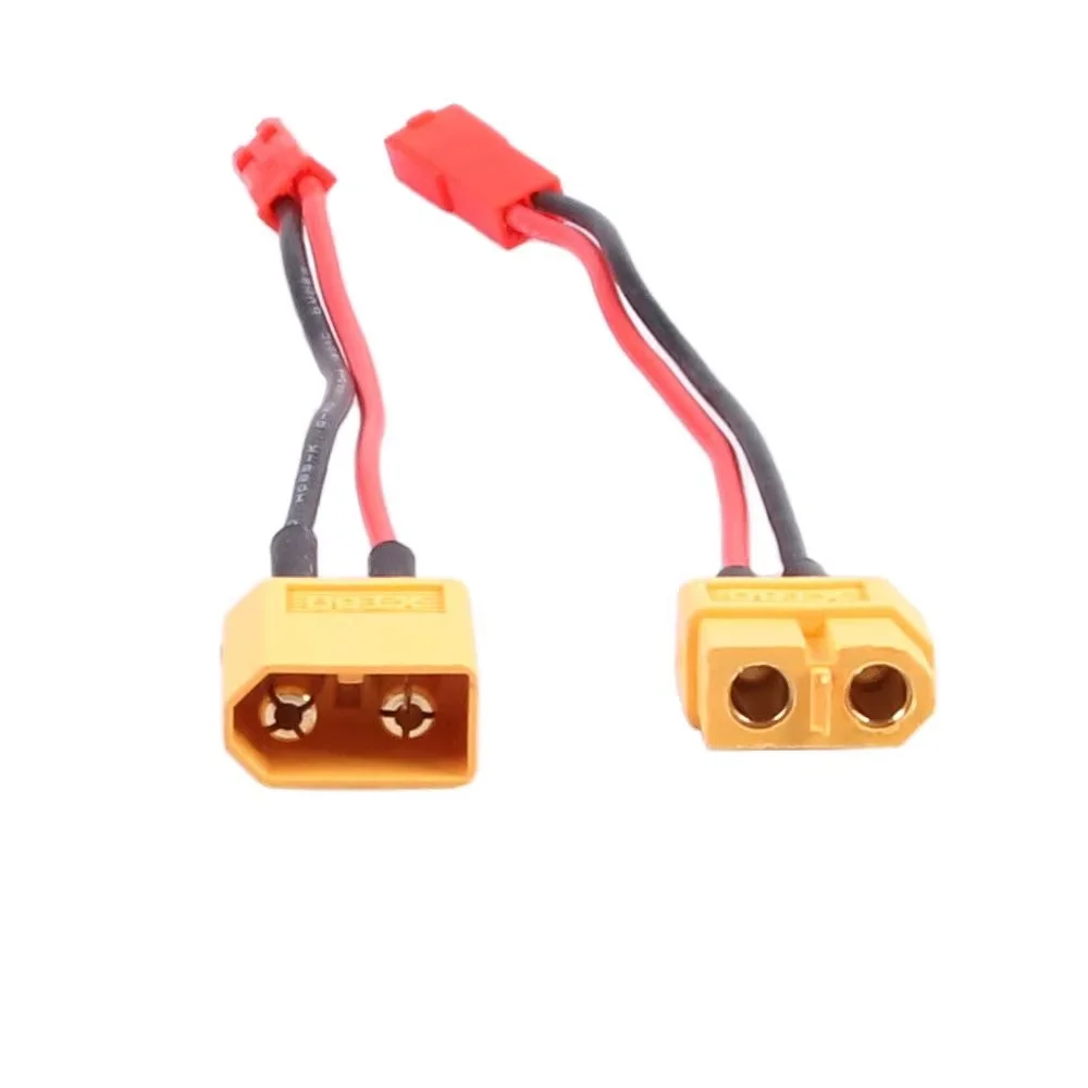 Câble adaptateur pour batterie de drone XT60, JST, T plug, 20cm, vue d'ensemble