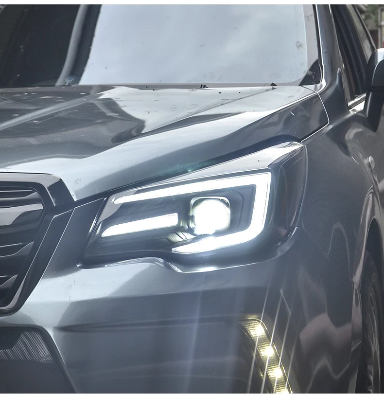 For Subaru Forester Headlights 20132018 New Led Headlight Angel Eye Drl Hid Bi Xenon Auto