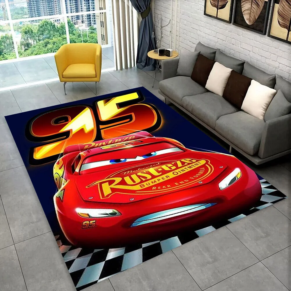2025 New Cartoon Cars Lightning McQueen Gift Rug Carpet for Living Room Bedroom Decor Floor Mat Non-slip for Sofa Doormat Kids