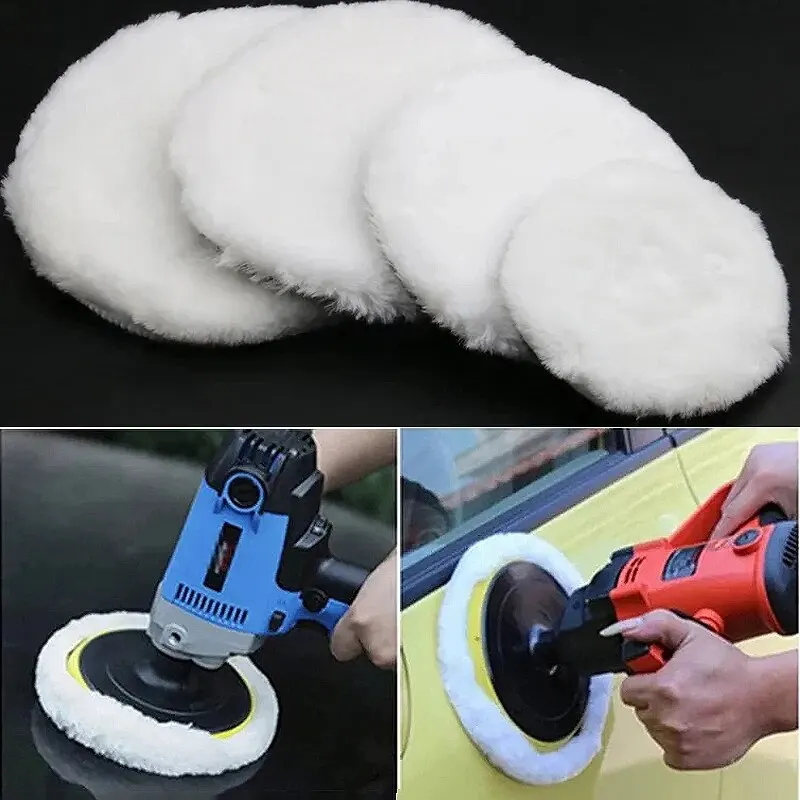 Wool Polishing Pad 5pcs Wool Polishing Pad Set for Composite Cutting Automotive Machine