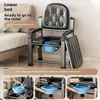 Sofa Gourd Type Toilet Chairs, Commode Toilet Chair for Elderly Disabled, Solid Portable Commode Chairs Elderly Transfer Chairs 3