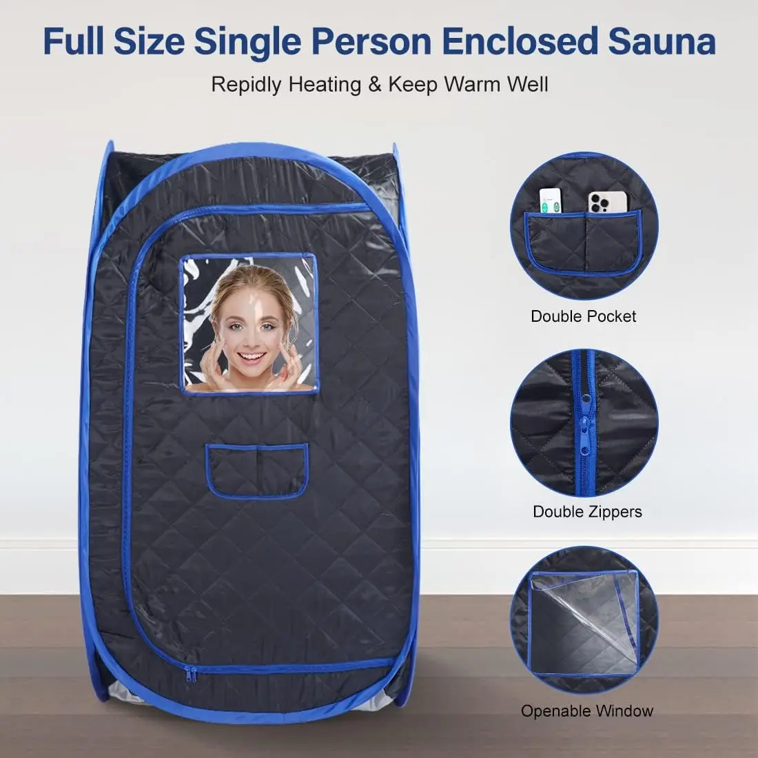 Portable Sauna Tent Foldable One Person Full Body Spa for Detox Therapy Without Sauna Steamer 2