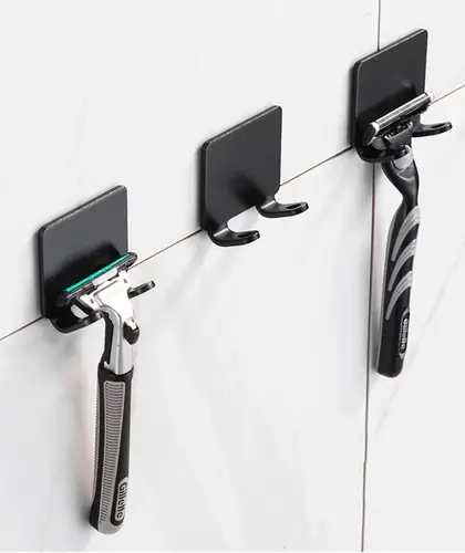 Bathroom Stainless Steel Razor Holder Storage Hook Wall Men Shaving Shaver Shelf Punch Free Razor Rack Accessories Organization - Image 3