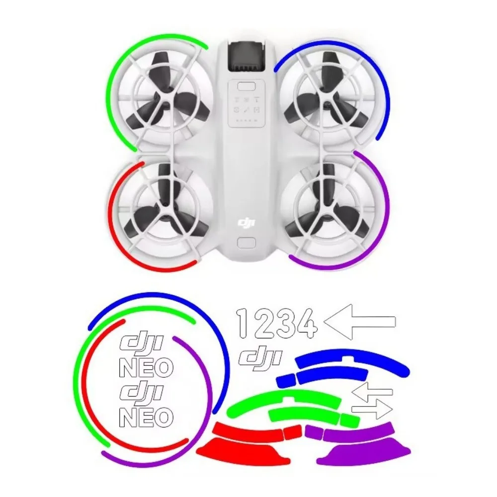 Glow-in-the-dark Luminous Stickers Multiple Color Reusable Glowing Film RC Drone Accessories PVC Cool Sticker for DJI NEO