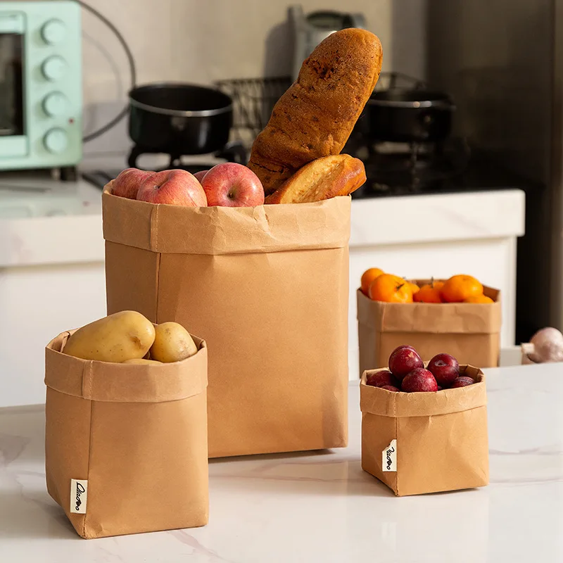 Thickened Kraft Paper Storage Bag for Kitchen Refrigerator