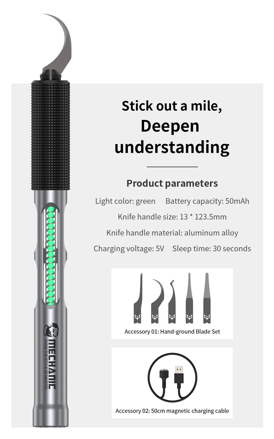 MECHANIC LED Repair Tool Holder with Magnetic Charging Vibration Induction Auto Sleep for Mobile Phone Precision Repair Tools 6