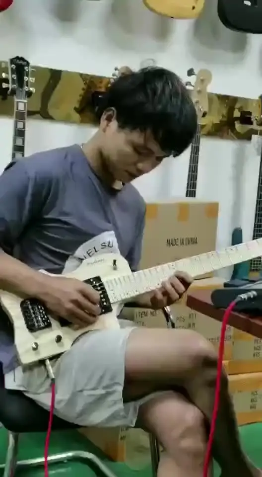Winzz Mini guitare électrique 30 pouces pour enfants en érable avec