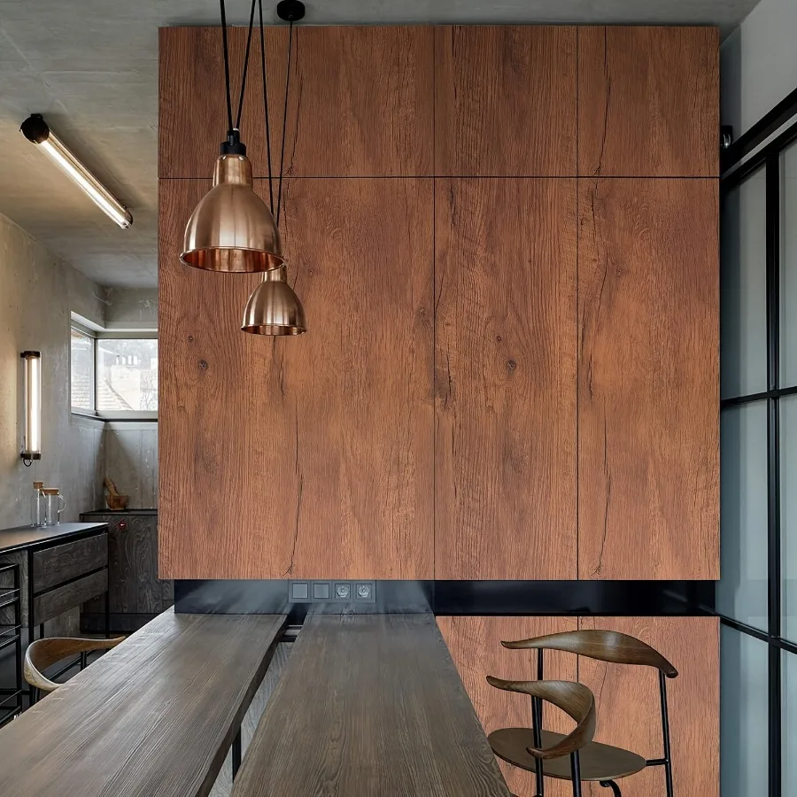 Vinyl Wood Grain Decor Contact Paper for Kitchen Cabinet Renovation Self Adhesive Waterproof Wallpaper Removable Wall Stickers