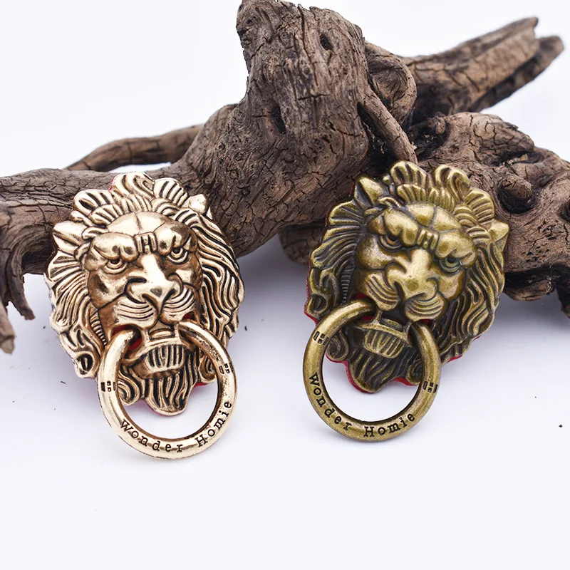 Lion Mobile Phone Ring Bracket Full Metal Plating Retro Wind 360 Degree Rotating Mobile Phone Shell Universal Ring Phone Holders
