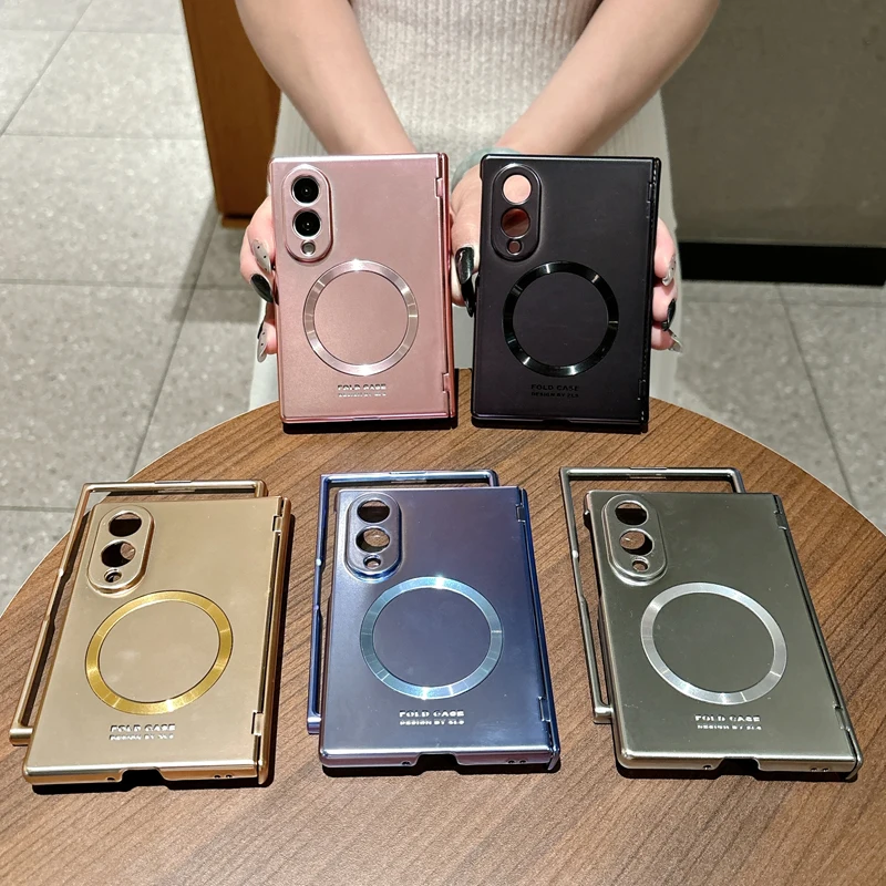Ultra Magnetic Electroplated Hard Case with Hinge Protection & Front Glass Cover