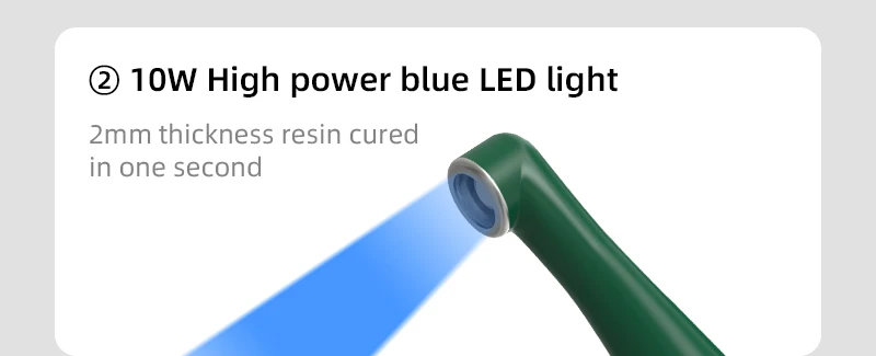 VVDental Kabelloses Dentales Lichthärtungsgerät 2200mW/cm² – Hochleistungs-LED-Photopolymerisator für Harz, Schnelle 3s Aushärtung für die Zahnmedizin – Detail 5